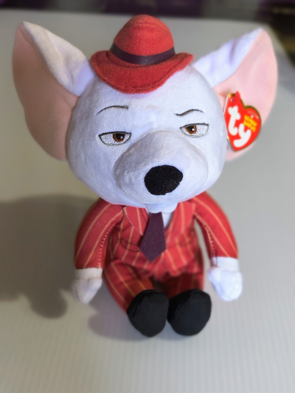 Rare Ty Beanie Baby "Mike the Mouse" plush from the hit Illumination movie Sing